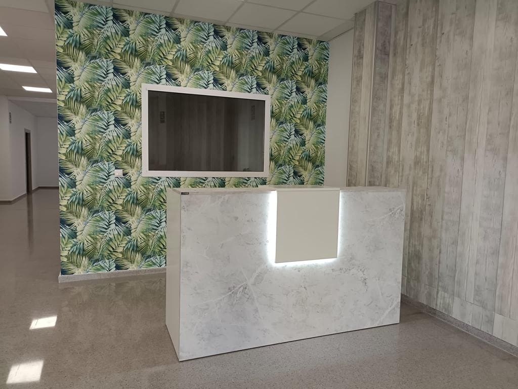 Mostrador en una instalación OFIMOB